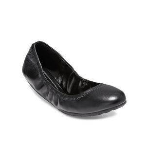 Cole Haan grand zero black leather flats flexible